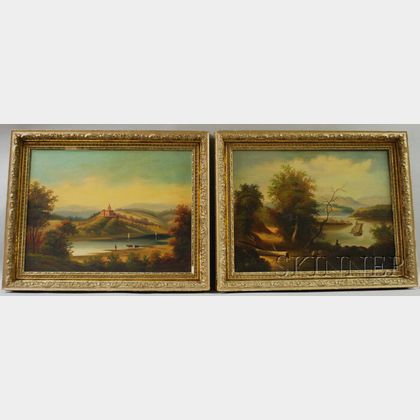 Continental School, 19th/20th Century Lot of Two European Landscapes