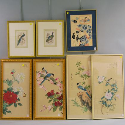 Seven Assorted Framed Works