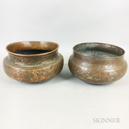 Two Tinned-copper Bowls