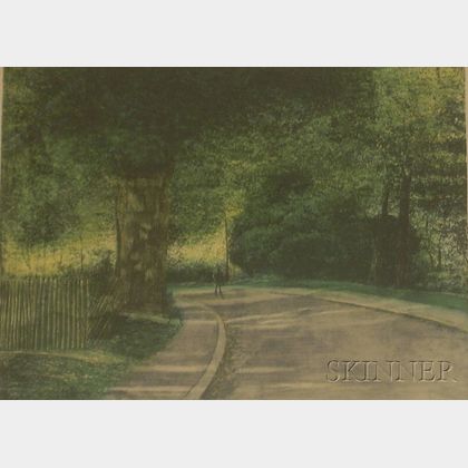 Framed Lithograph on Paper Entitled Walking Man by Harold Altman (American, 1924-2003)