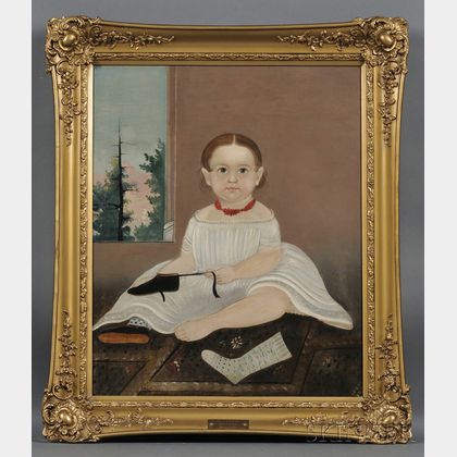 Attributed to Sturtevant Hamblen, (Maine and Massachusetts, fl. 1837-1856) Portrait of Ella Pettingell.