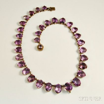 .800 Silver and Amethyst Necklace