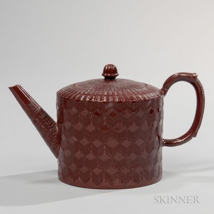 Astbury-type Glazed Redware Teapot and Cover