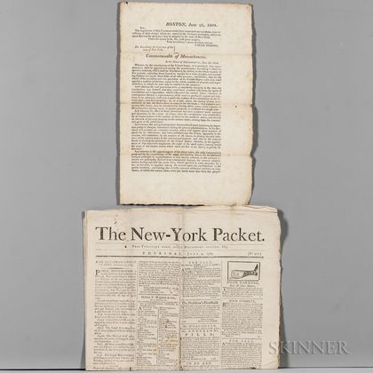 American Newspapers and Broadside: 1789-1835.