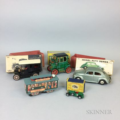 Five Toy Cars