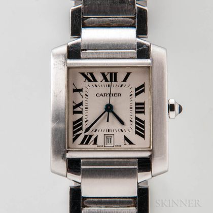 Cartier Stainless Steel Men's Reference 2302 Wristwatch