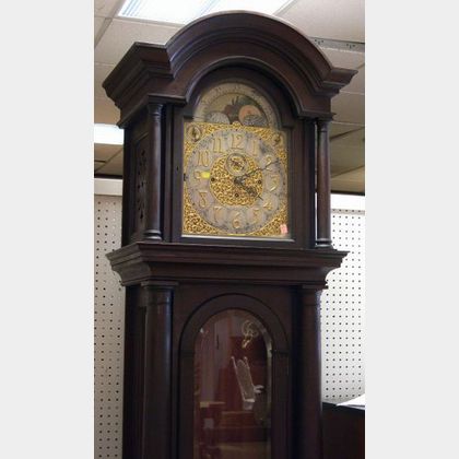 Shreve, Crump & Low Georgian-style Mahogany Chiming Tall Case Clock