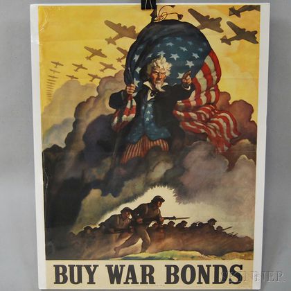 N.C. Wyeth U.S. WWII Buy War Bonds Lithograph Poster