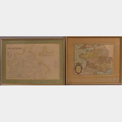 Two Framed Maps of Britain and France