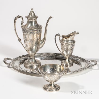 Four-piece Black, Starr, & Frost Sterling Silver Coffee Service