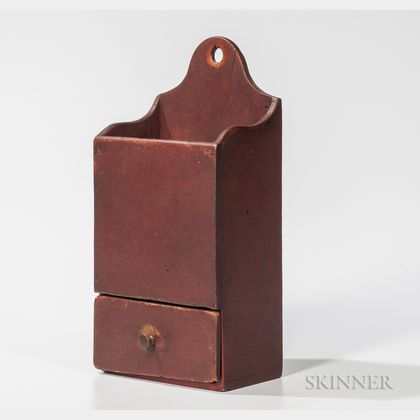 Red-painted Candle Box with Drawer