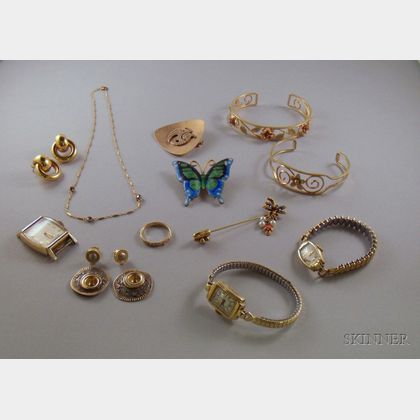 Small Group of Gold and Costume Estate Jewelry