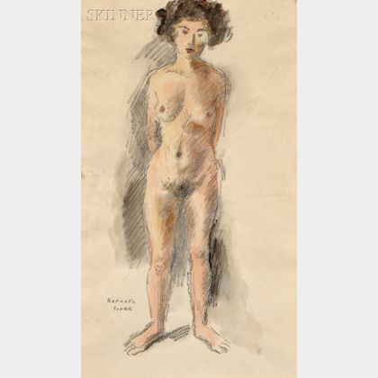 Raphael Soyer (American, 1899-1987) Portrait of a Female Nude
