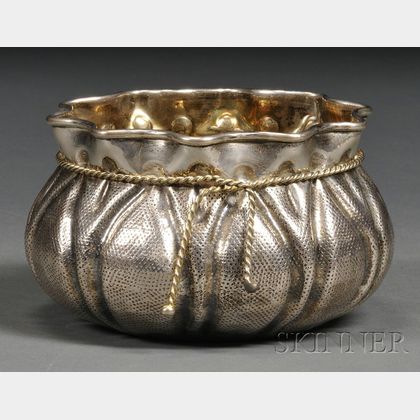 .900 Silver Sack-shaped Sugar Bowl
