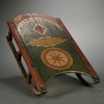 Paint-decorated Child's Sled