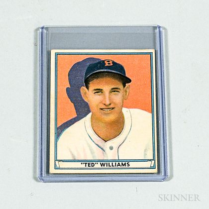 1941 Play Ball #14 'Ted' Williams Baseball Card. Estimate $200-300