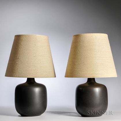 Two Pottery Table Lamps 