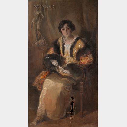Alexander Oscar Levy (American, 1881-1947) Portrait of a Woman