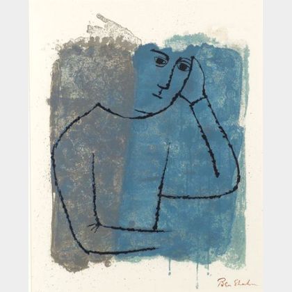 Ben Shahn (Russian/American, 1898-1969) Lot of Two Images from the FOR THE SAKE OF A SINGLE VERSE/RILKE PORTFOLIO: