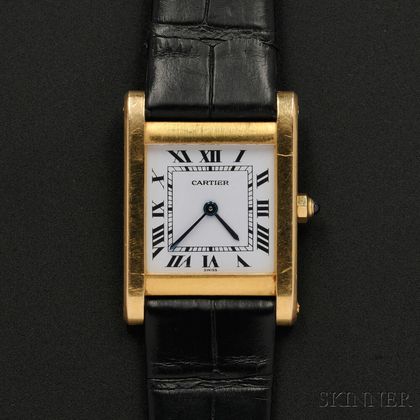 18kt Gold "Tank" Wristwatch, Cartier