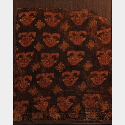 Peruvian Pre-Columbian Painted Textile Fragment