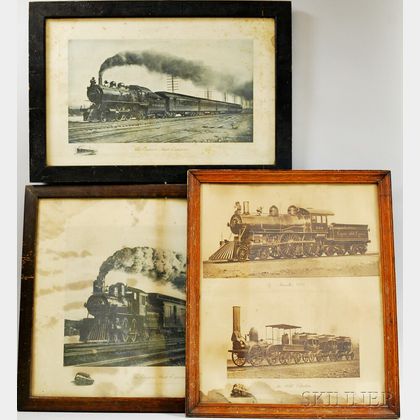 Three Framed Railroad Prints