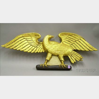 Carved Giltwood Eagle Wall Plaque