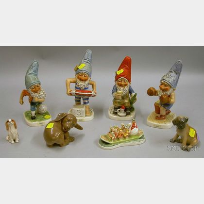 Eight Assorted Collectible Ceramic Figures