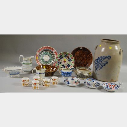 Twenty Pieces of Assorted Decorated Pottery and Ceramic Tableware