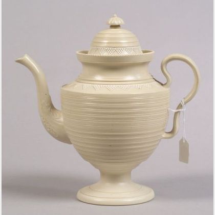 English Salt Glazed Stoneware Coffeepot