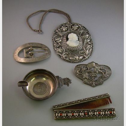 Assorted Silver and Silver Plate Jewelry and Other Objects