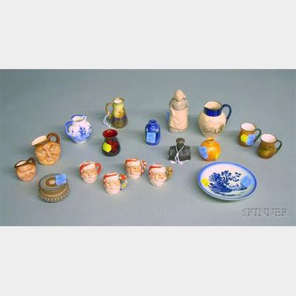 Eighteen Miniature and Small Doulton Ceramic Items