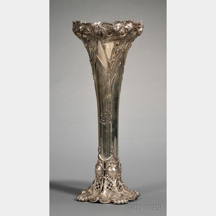 Monumental Whiting Manufacturing Co. Sterling Art Nouveau Floor Vase