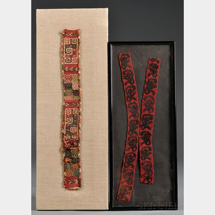 Two Peruvian Pre-Columbian Textile Fragments