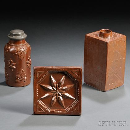 Three Nottingham-type Stoneware Items