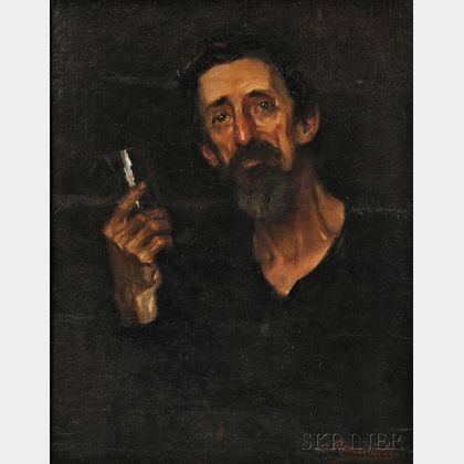 Leopoldo Romañach (Cuban, 1862-1951) Portrait of a Bearded Man