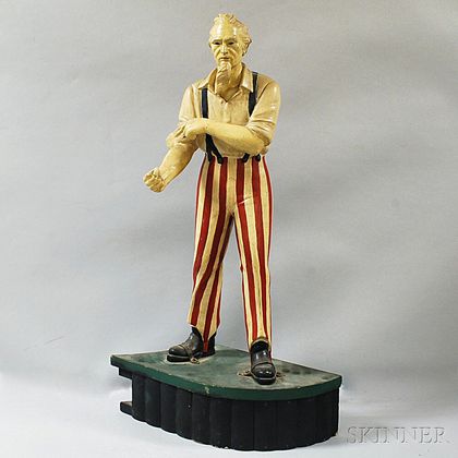 Ceramic Polychrome Uncle Sam Figure