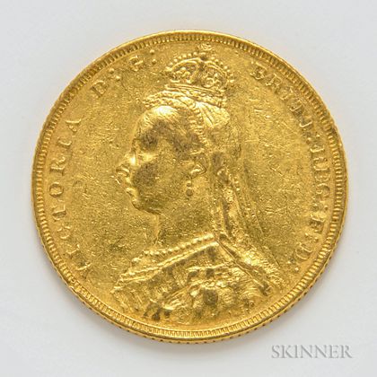 1890-M British Gold Sovereign