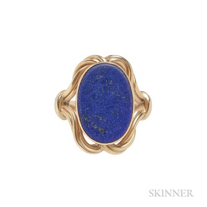 18kt Gold and Lapis Ring