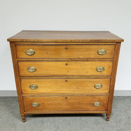 Late Federal Inlaid Walnut Chest of Drawers