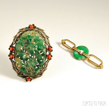 Two Jade Brooches