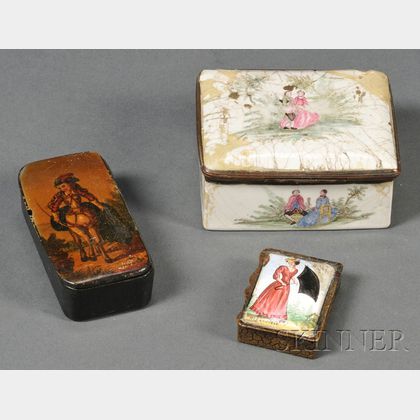 Three French Erotic Snuff Boxes