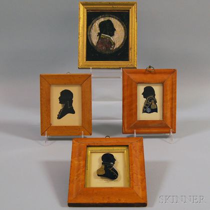 Three Silhouettes of Military Figures