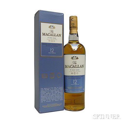 Macallan Fine Oak 12 Years Old, 1 750ml bottle (oc) 