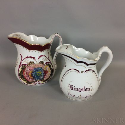 Two Union Porcelain Works Water Pitchers