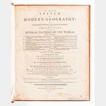 Guthrie, William (1708-1770) A New System of Modern Geography: or, A Geographical, Historical, and Commercial Grammar; and Present Stat