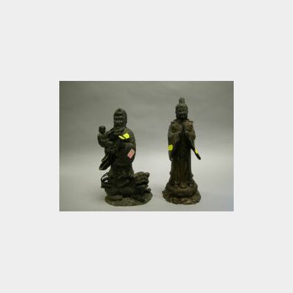 Two Chinese Bronze Figures. 