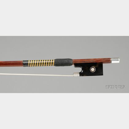 English Silver Mounted Violin Bow, Frank Napier for W.E. Hill and Sons, 1927