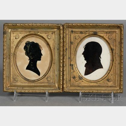 Pair of Silhouette Portraits by William King