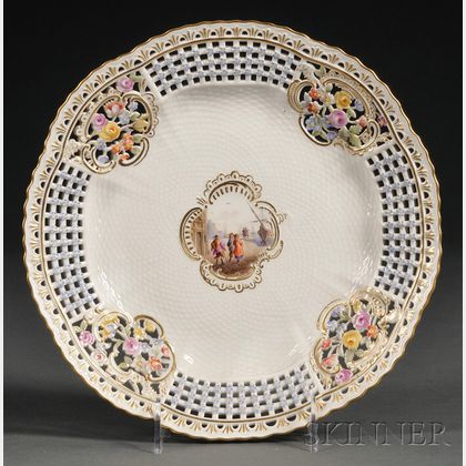 Meissen Porcelain Reticulated Cake Plate